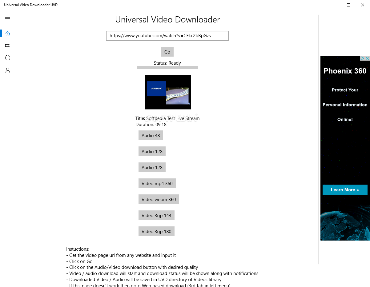 Universal Video Downloader UVD
