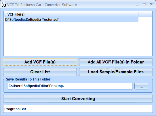 VCF To Business Card Converter Software