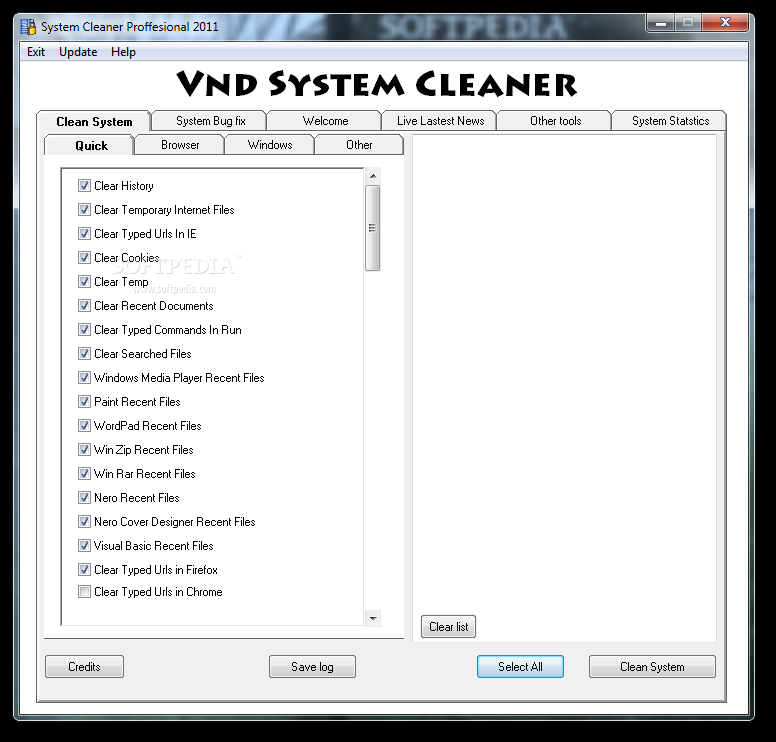 System Cleaner Professional (formerly VND System Cleaner)