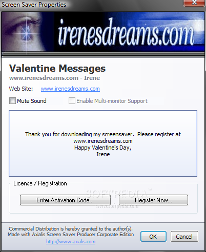 Valentine Messages Screensaver