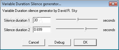 Variable Duration Silence Generator