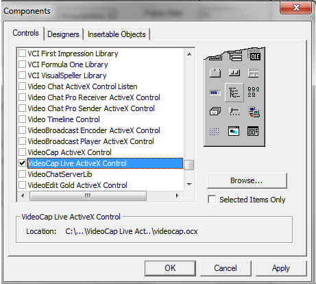 VideoCap Live ActiveX Control