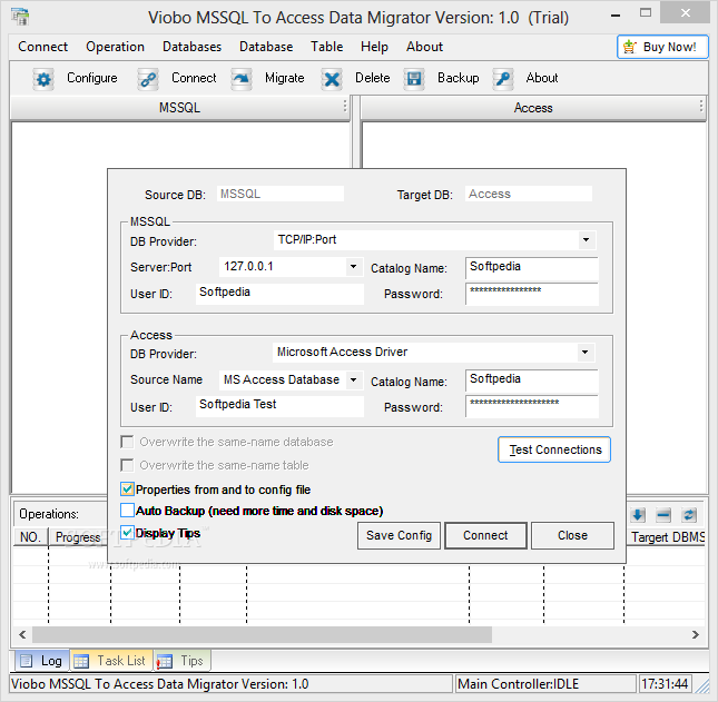 Viobo MSSQL To ACCESS Data Migrator Pro Portable