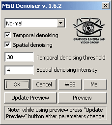 VirtualDub MSU Denoising Filter (Noise Removal)