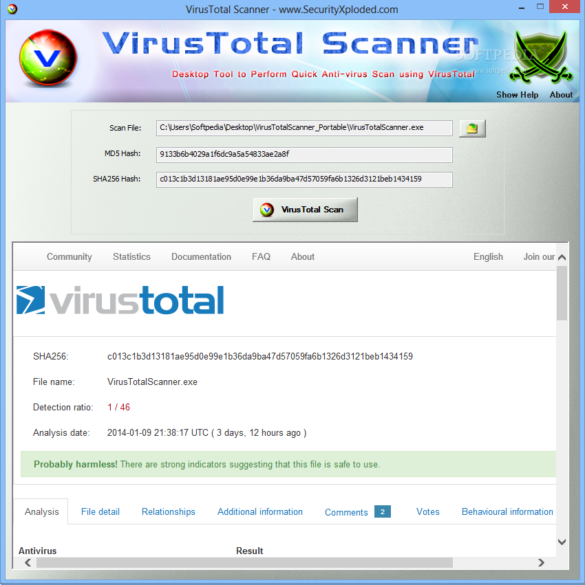 VirusTotalScanner Portable