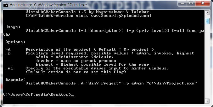 VistaUACMakerConsole