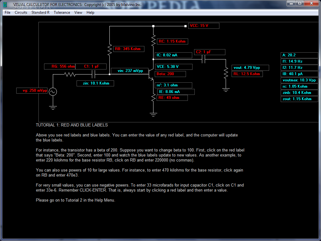 Visual Calculator Integrated Circuits