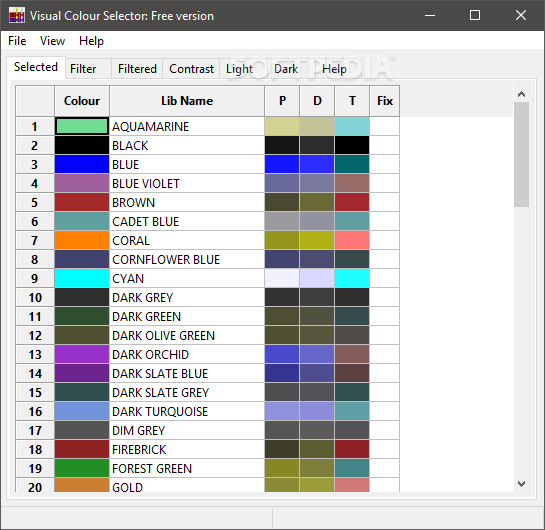 Visual Colour Selector