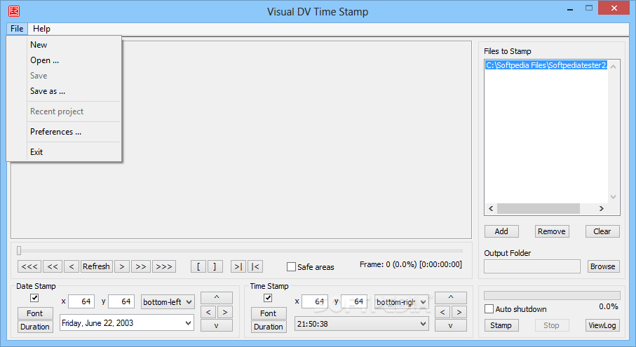 Visual DV Time Stamp