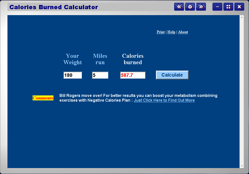 Calories Burned Calculator