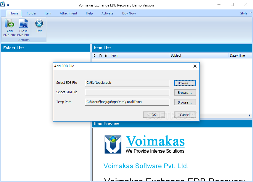 Voimakas Exchange EDB Recovery