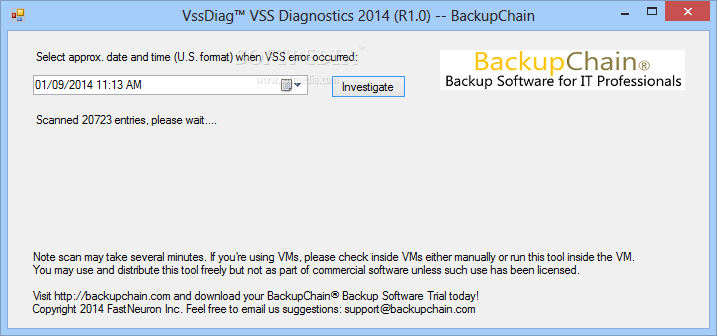 VssDiag VSS Diagnostics