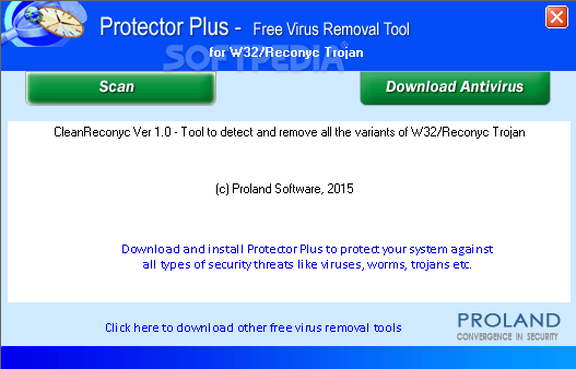 W32/Reconyc Free Virus Removal Tool