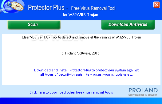 W32/VBS Free Virus Removal Tool