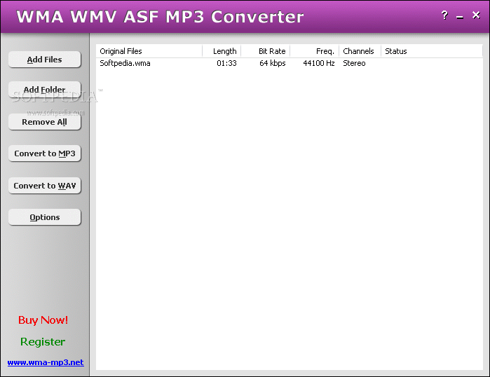 WMA WMV ASF MP3 Converter