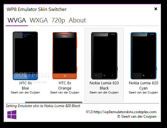WP8 Emulator Skin Switcher