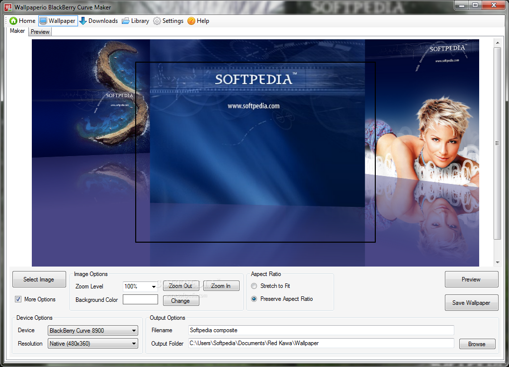Wallpaperio BlackBerry Curve Maker