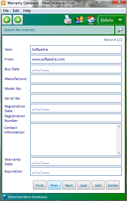 Warranty Database