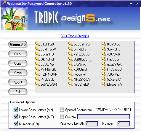 Webmaster Password Generator