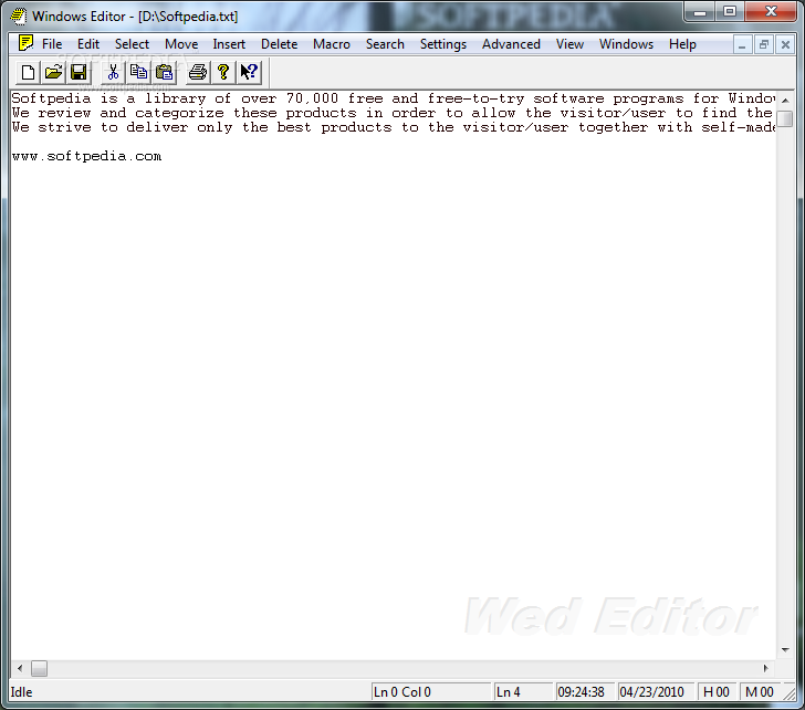 Wed Windows Editor