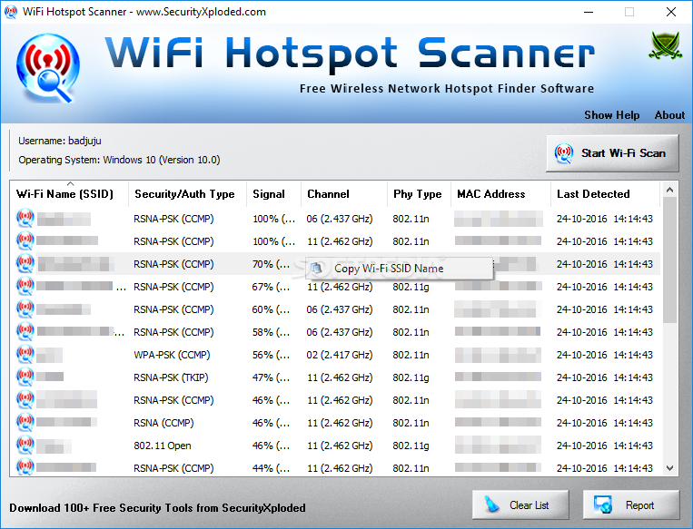 WiFi Hotspot Scanner