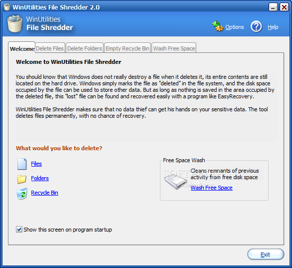 WinUtilities File Shredder