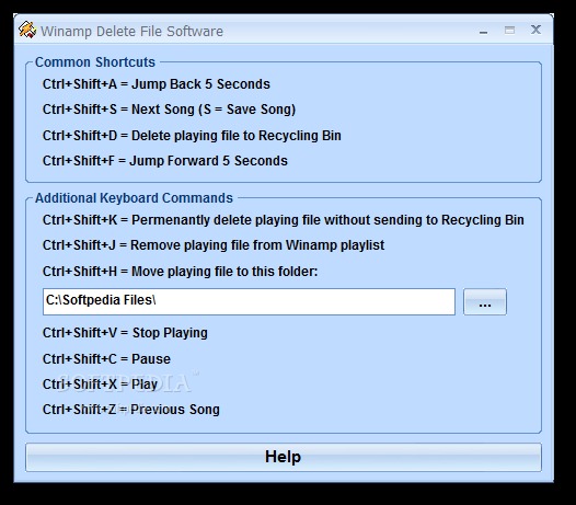 Winamp Delete File Software