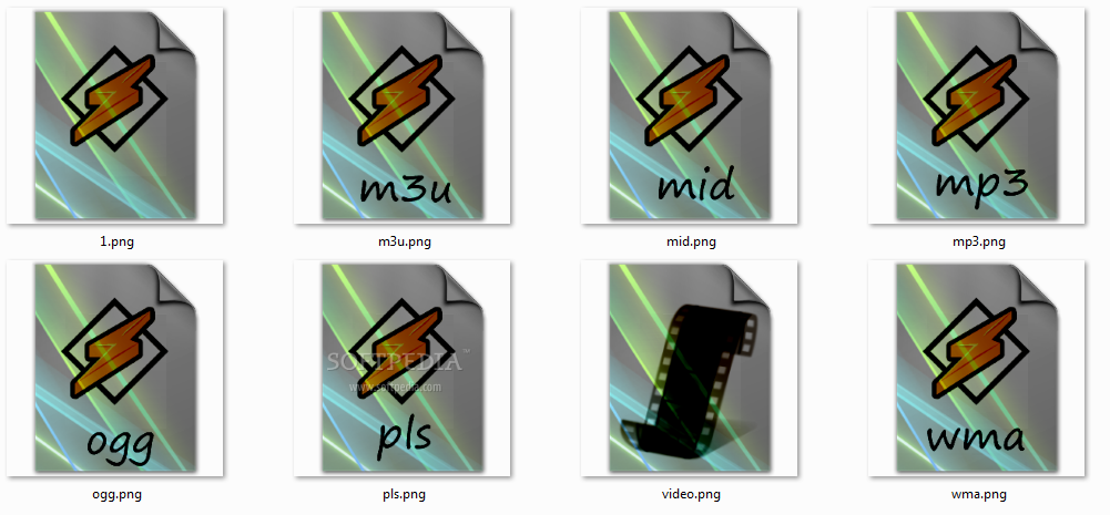 Winamp filetype icons
