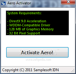 Windows 7 Aero Activator