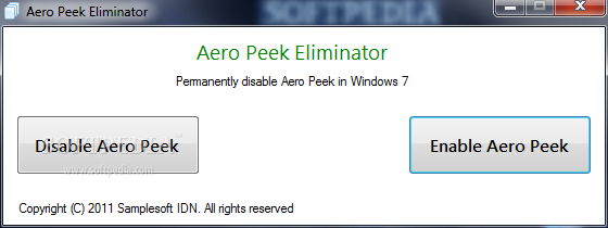 Windows 7 Aero Peek Eliminator