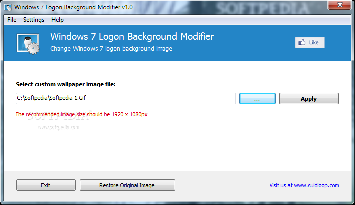 Windows 7 Logon Background Modifier
