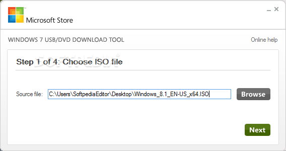 Windows 7 USB / DVD Download Tool