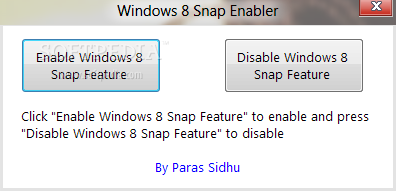 Windows 8 Snap Enabler