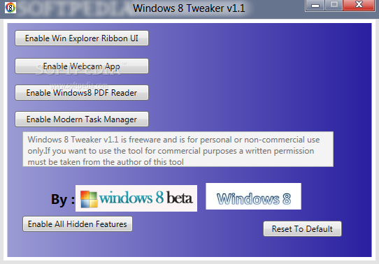 Windows 8 Tweaker