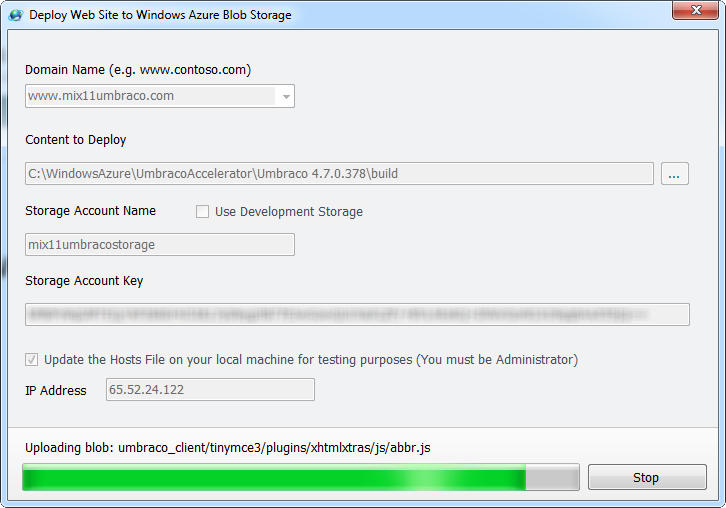 Windows Azure Accelerator for Umbraco