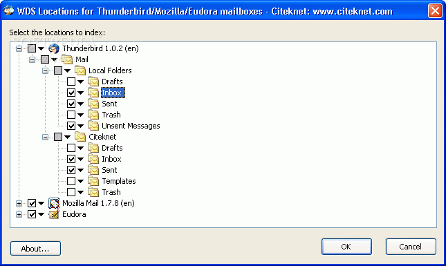Windows Desktop Search Thunderbird/Mozilla/Eudora Mail Add-in