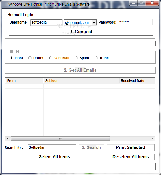 Windows Live Hotmail Print Multiple Emails Software