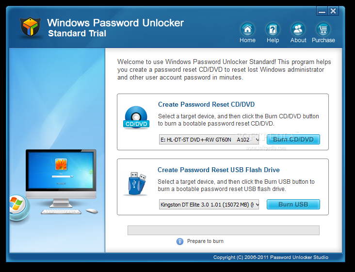 Windows Password Unlocker Standard