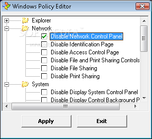 Windows Policy Editor