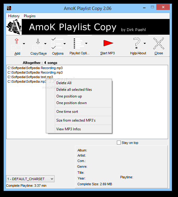 Portable AmoK Playlist Copy
