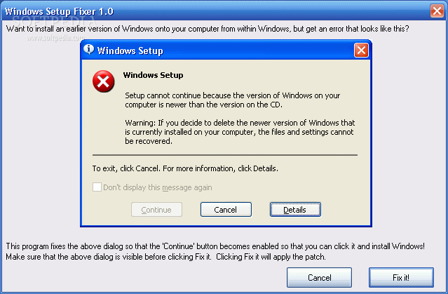 Windows Setup Fixer