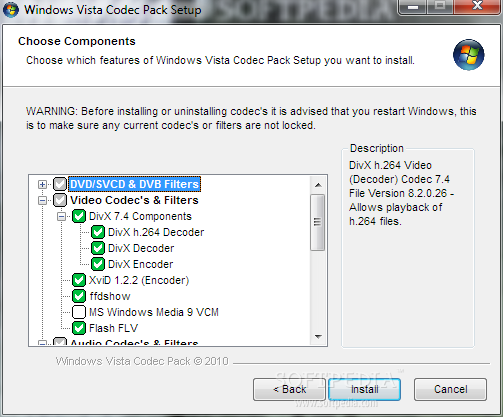 Windows Vista Codec Pack