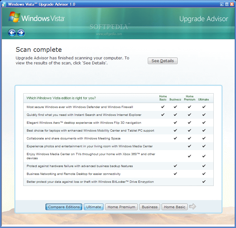 Windows Vista Upgrade Advisor