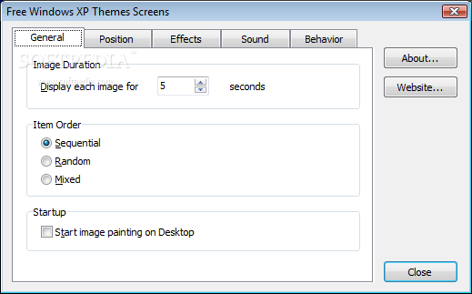 Windows XP Themes Screensaver