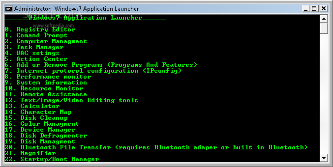 Windows7 Application Launcher
