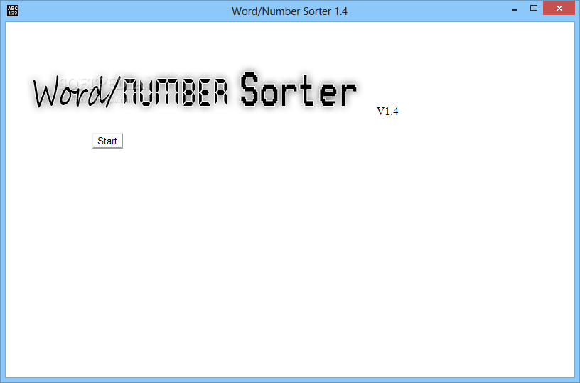Word/Number Sorter
