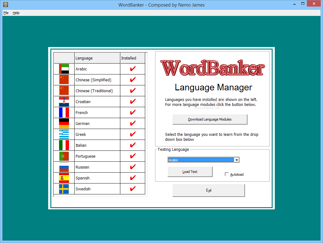 WordBanker Multilanguage - English