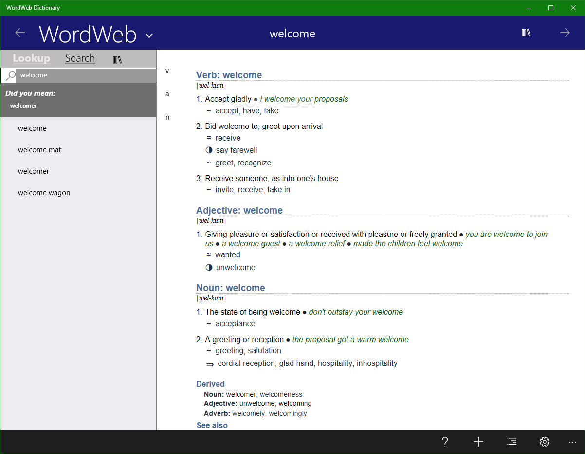 WordWeb for Windows 10/8.1