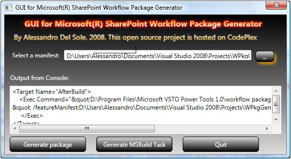 Workflow Package Generator GUI