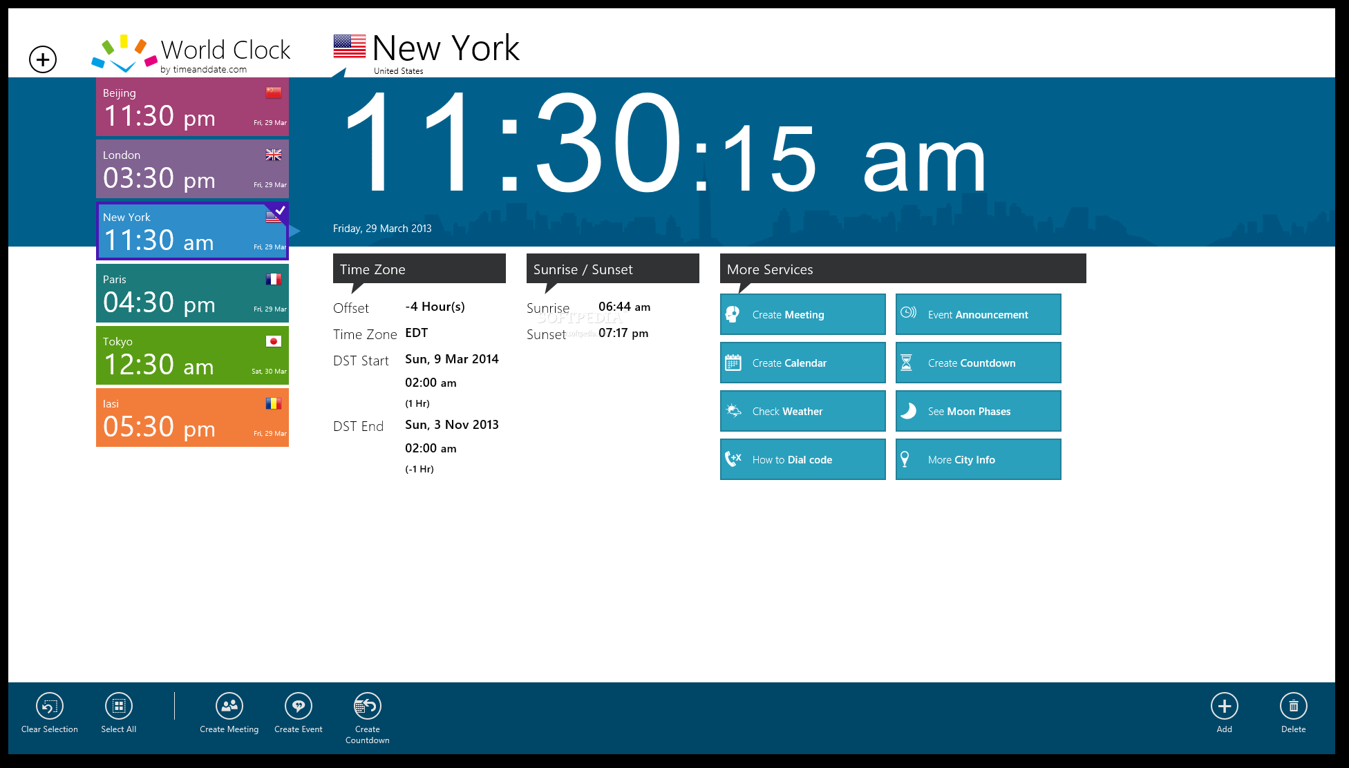World Clock Time Zones for Windows 10/8.1
